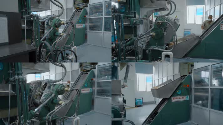 橡胶工厂视频白色生橡胶出炉检测传输
