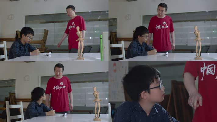 深圳小学生视频父亲生气学生不认真做作业