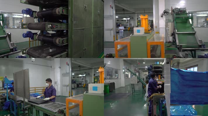橡胶工厂视频黑橡胶成品传送带
