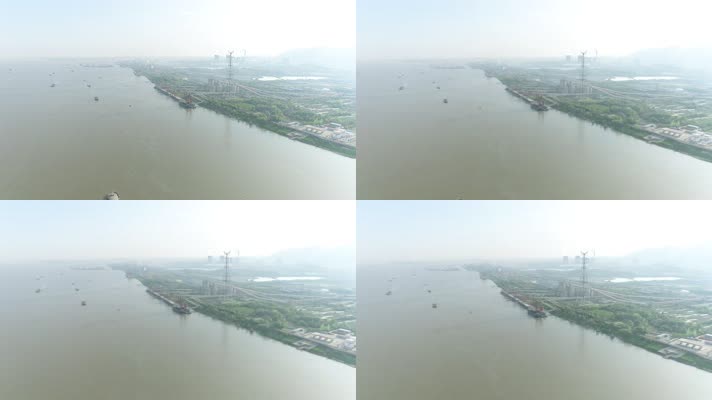 长江铜陵段航拍原素材（4K50帧）