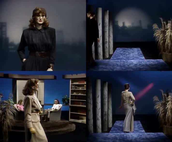 1980年的时尚秀,秋季服装