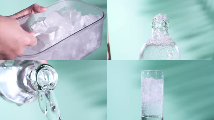 冰块苏打水气泡水碳酸饮料
