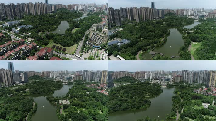 自贡南湖生态公园全景