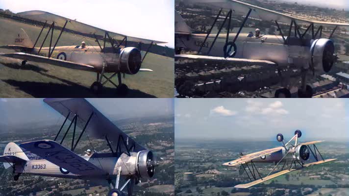 双翼飞机特技表演1939年