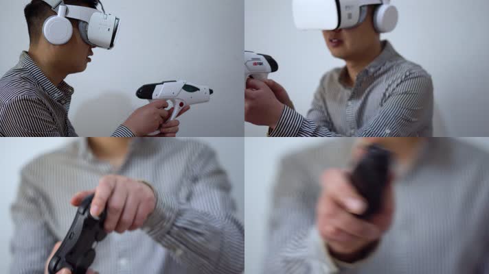 蓝牙手柄遥控玩VR虚拟现实游戏互动体验