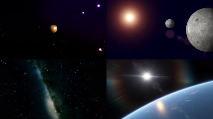 8分钟宇宙天体太阳系八大行星4K