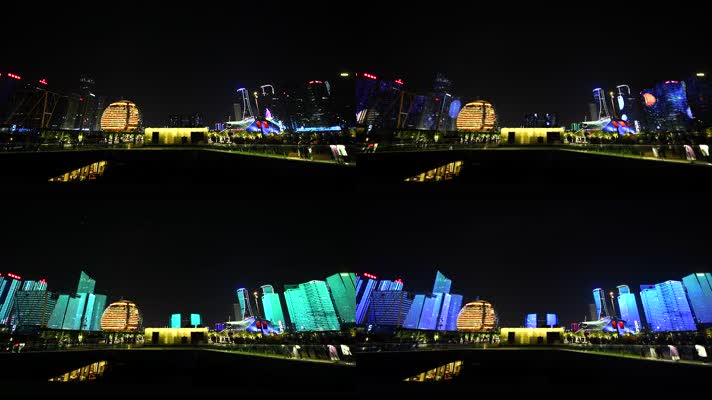 杭州城市阳台灯光秀 