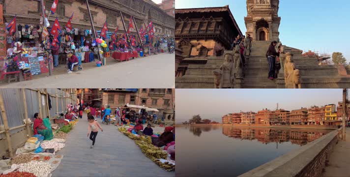 尼泊尔，古城本地人市场