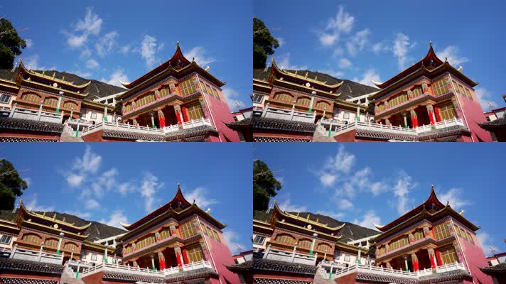 4K藏族寺庙实拍配乐素材