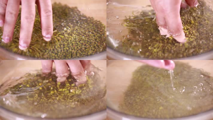 清洗浸泡绿豆 (4)