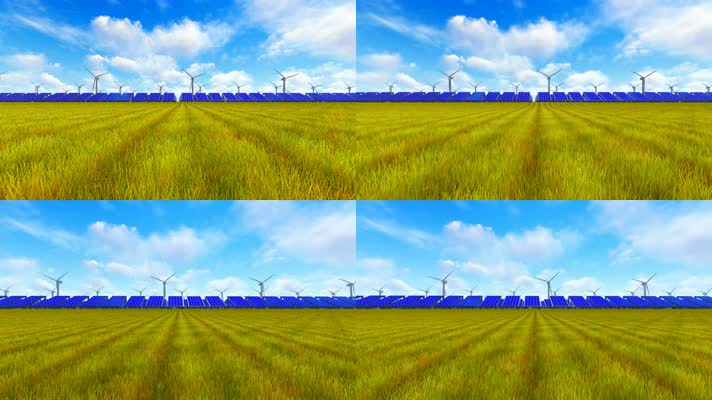风力发电供电新能源动画