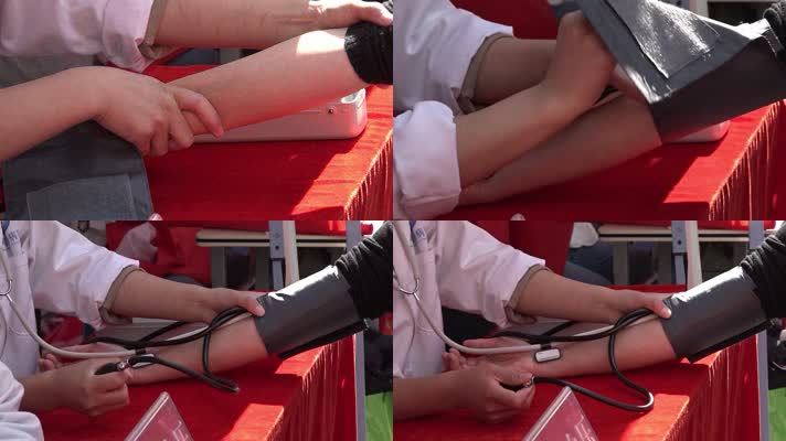 医生测量血压高清特写镜头