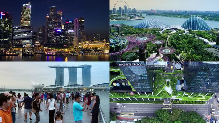 新加坡城市风光延时拍摄