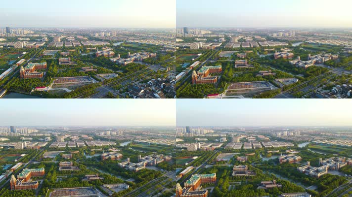 华东政法大学松江校区4K航拍单镜头
