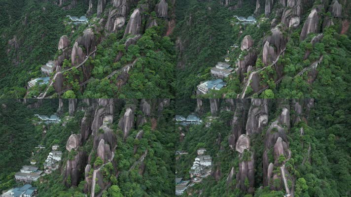 4k仙山视频三清山怪石嶙峋的花岗岩石山峰
