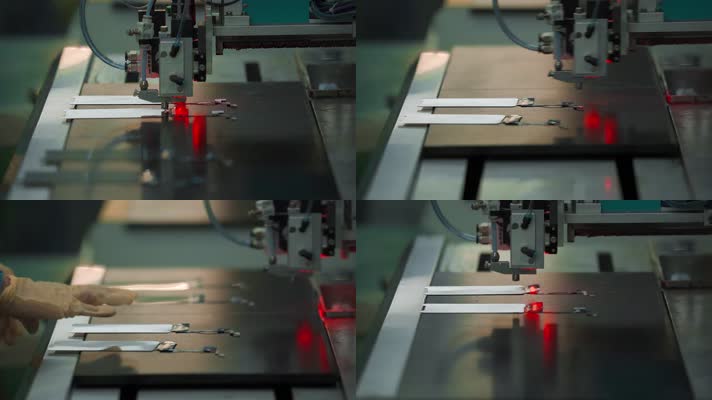 工业科技视频慢镜头手机屏生产点光焊接