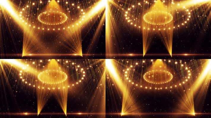 【原创4K】金色粒子光芒闪烁奥斯卡颁奖舞