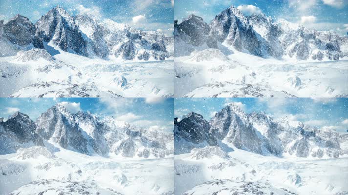 【4K】 雪山背景视频2