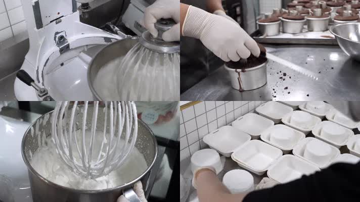 蛋糕师，制作巧克力樱桃蛋糕