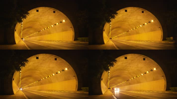 车辆穿过隧道