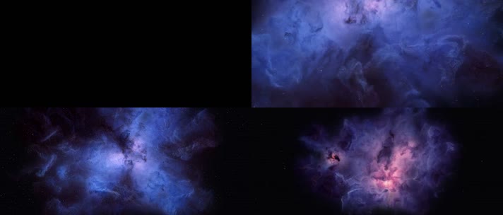 3D蓝色星云粒子科技背景素材