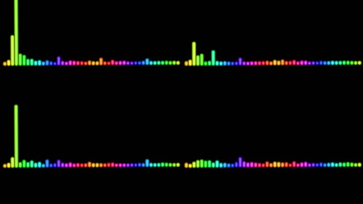 彩色可视化音乐音频音波带通道