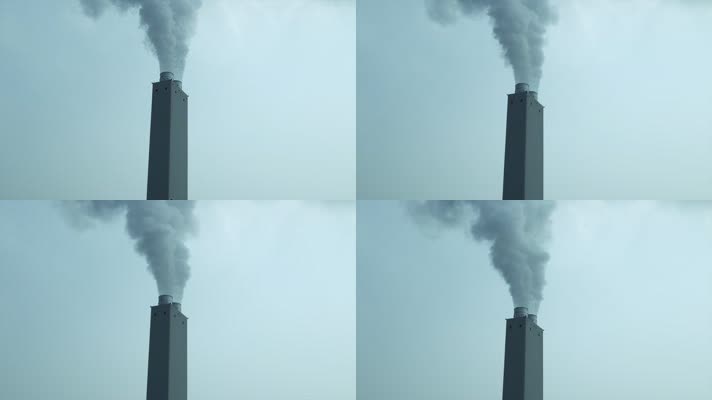 工厂烟筒排放废气