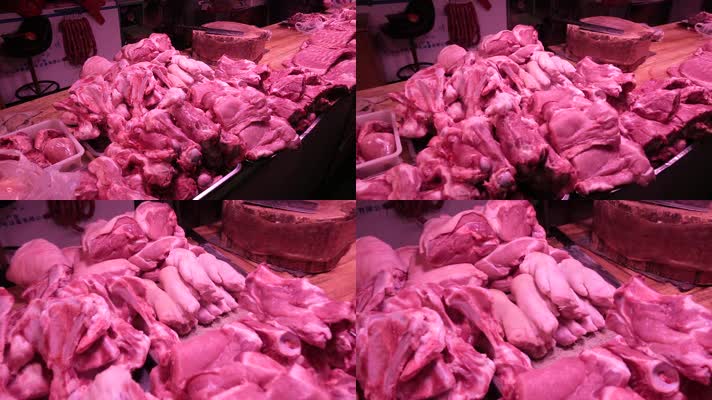 市场卖牛肉猪肉排骨档口 (7)