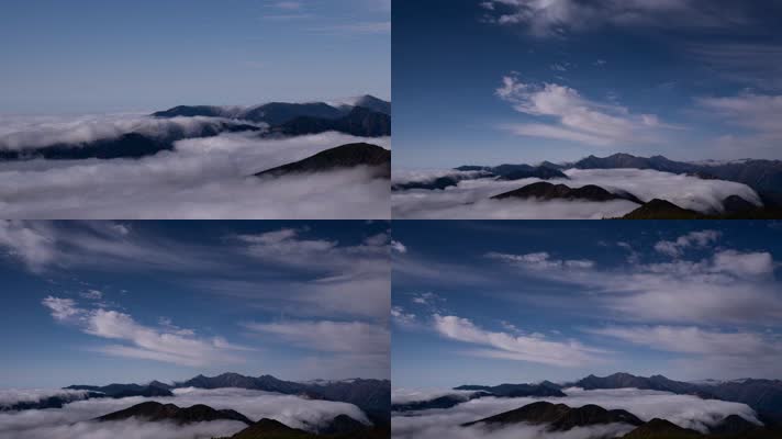 【4K原声】云海云雾冷空气平流云雾缭绕