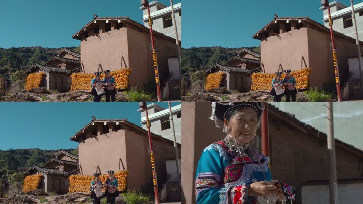乡村民族视频中国西南彝族妇女手工刺绣