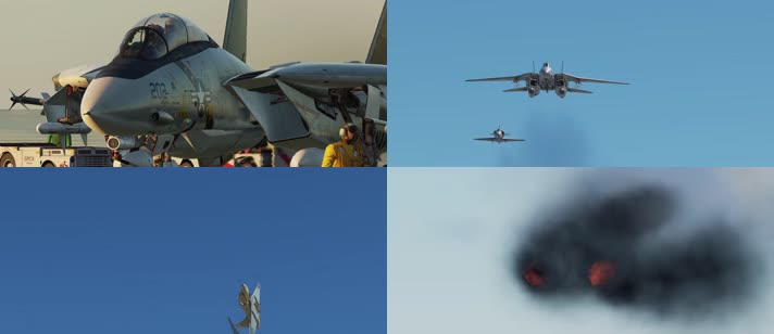 战争动画，f14战斗机，战机空战