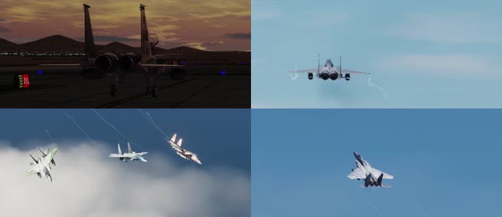 战争动画，f15战斗机，战机空战