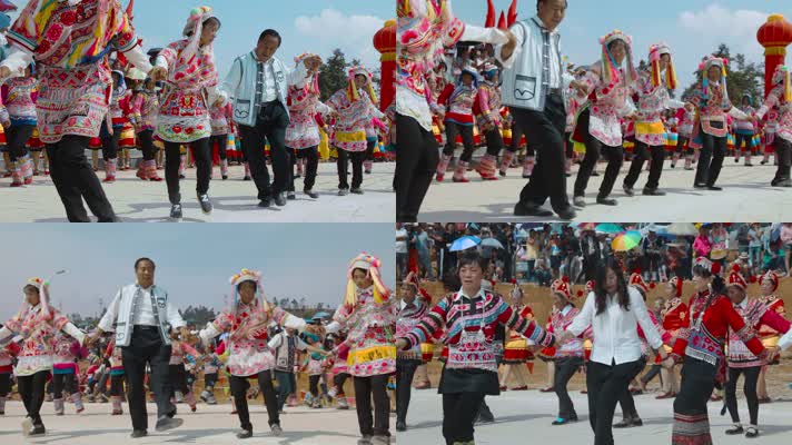 民族歌舞视频中国西南火把节彝族活动舞蹈