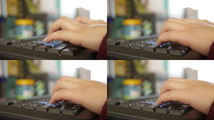 白领文员用键盘鼠标办公 (7)