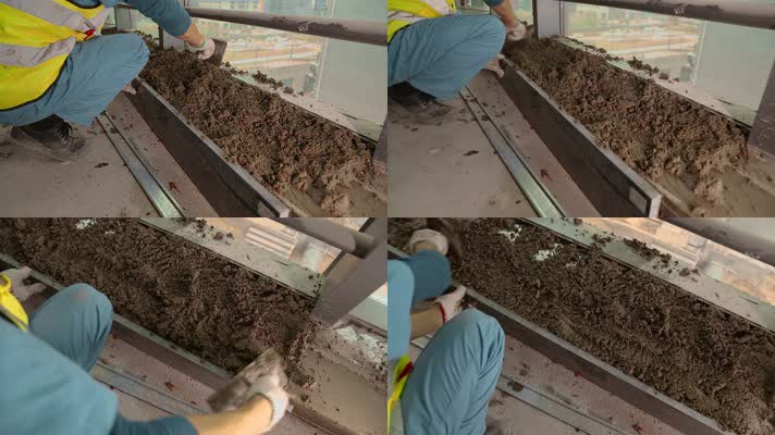 安装地砖铺设水泥混凝土视频