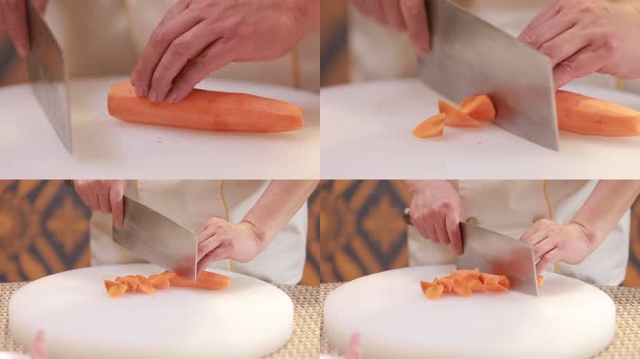 厨师切胡萝卜