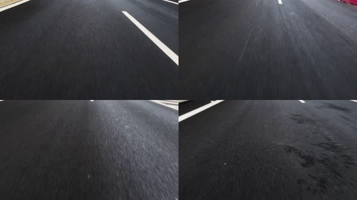 4K 公路速度感镜头贴公路行驶