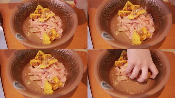 菠萝腌制鸡肉 (4)