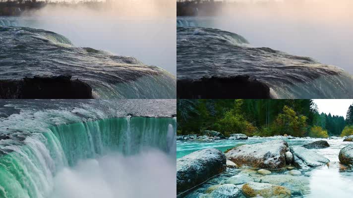 大自然山川河流瀑布4K实拍