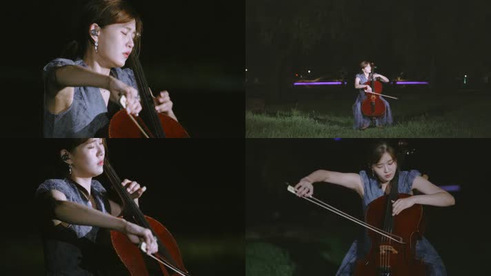 美女拉大提琴