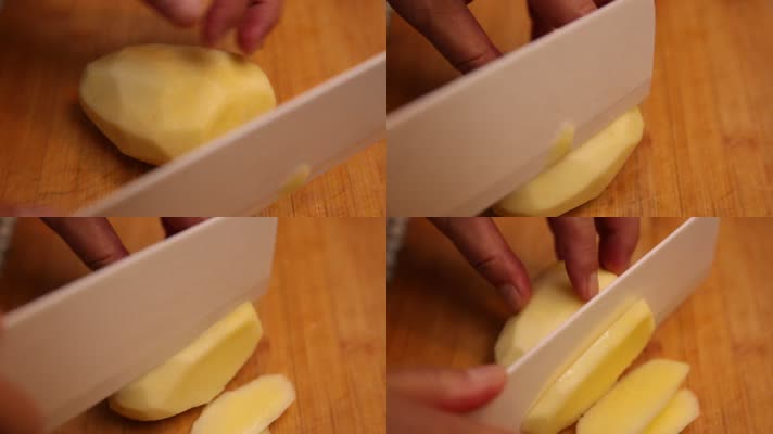 厨师削土豆切土豆 (2)