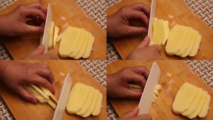 厨师削土豆切土豆 (3)