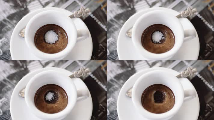 【4K】咖啡糖融化