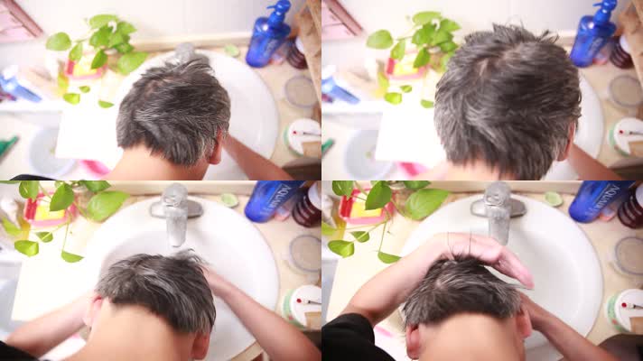 洗手池洗头发 (1)