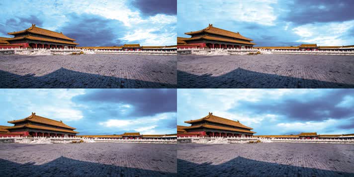 北京古建筑故宫全景视频素材