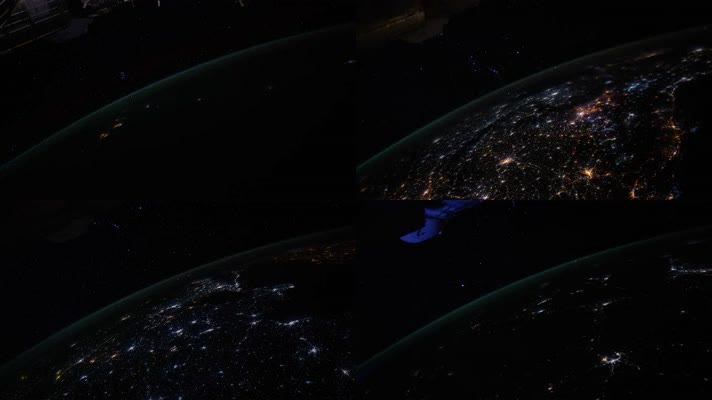 航拍地球夜景