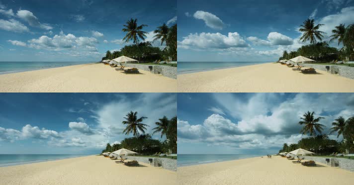 泰国旅游延时视频泰国海岸沙滩酒店海岸线
