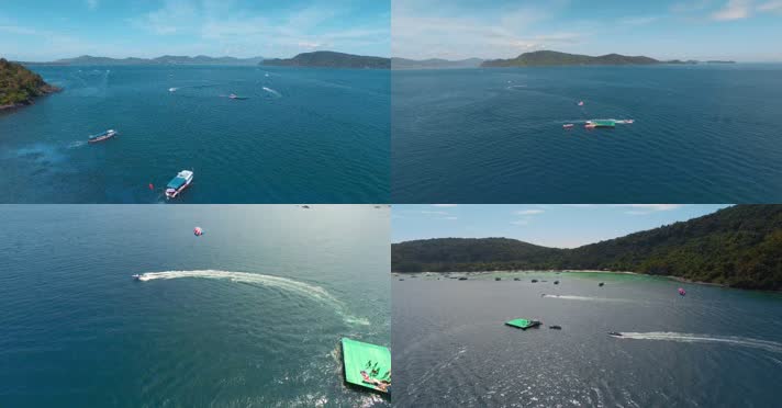 泰国旅游视频泰国普吉岛蓝色海面水上运动