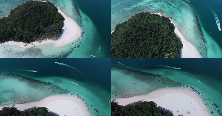 泰国旅游视频泰国普吉岛pp岛蓝色海水白沙滩