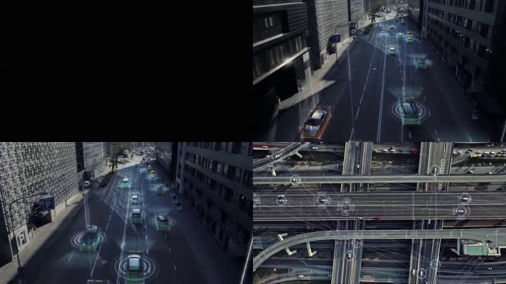 科技城市，无人驾驶，智能汽车科技